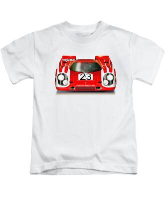 Kids-Le Mans 1970 Winner Porsche 917 icónico Race Car-Girls T-Shirt